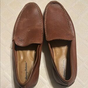 Tommy Bahama Brown Leather Slip-On Loafers